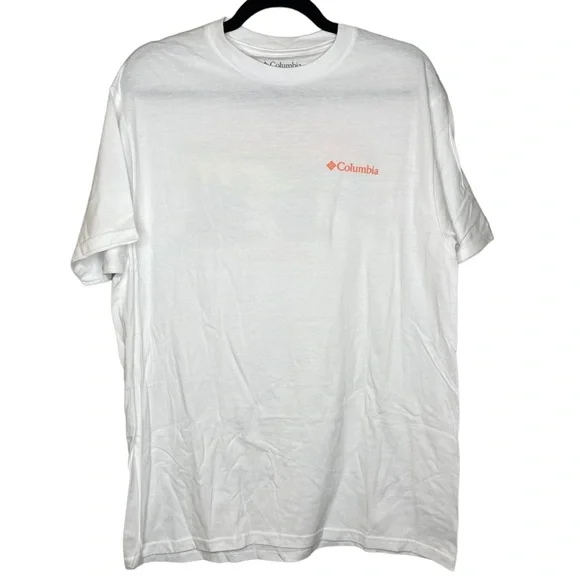 Columbia Crew Neck Short Sleeve Graphic T-Shirt Size Large - Picture 3 of 10